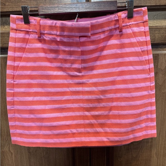J. Crew Pink and‎ Orange Striped Skirt size 6 - Picture 1 of 6